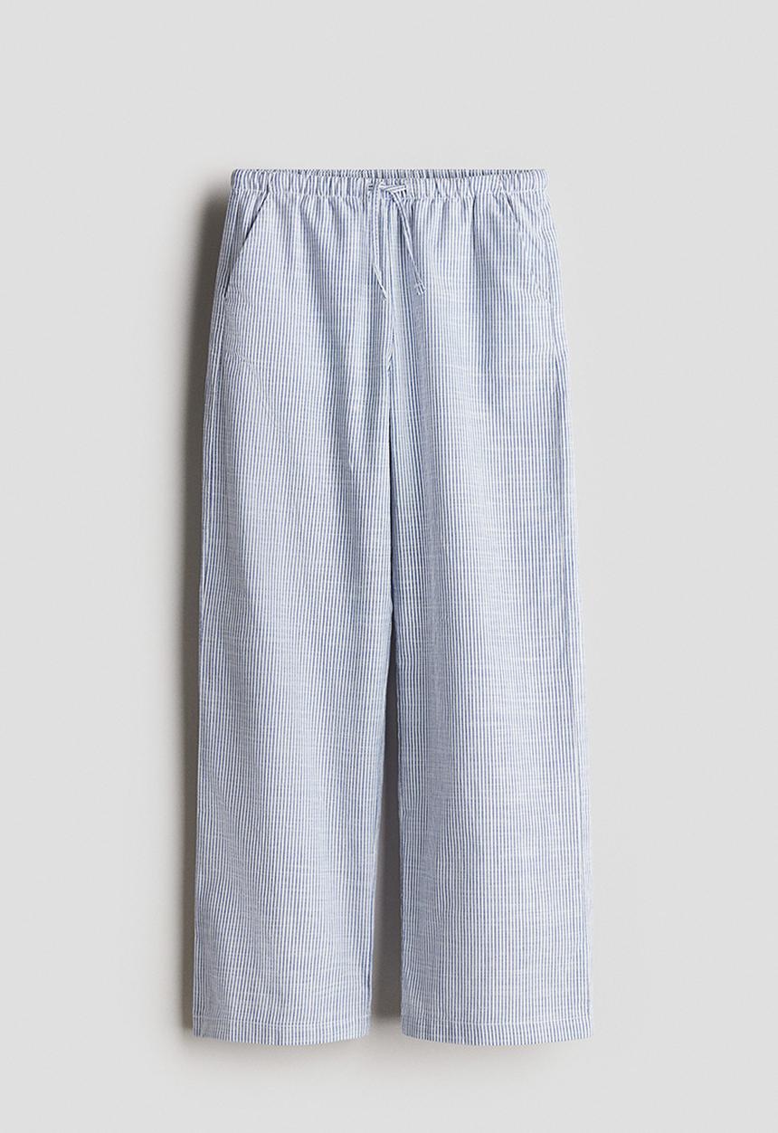 H&M - Pull-on trousers - blue striped 