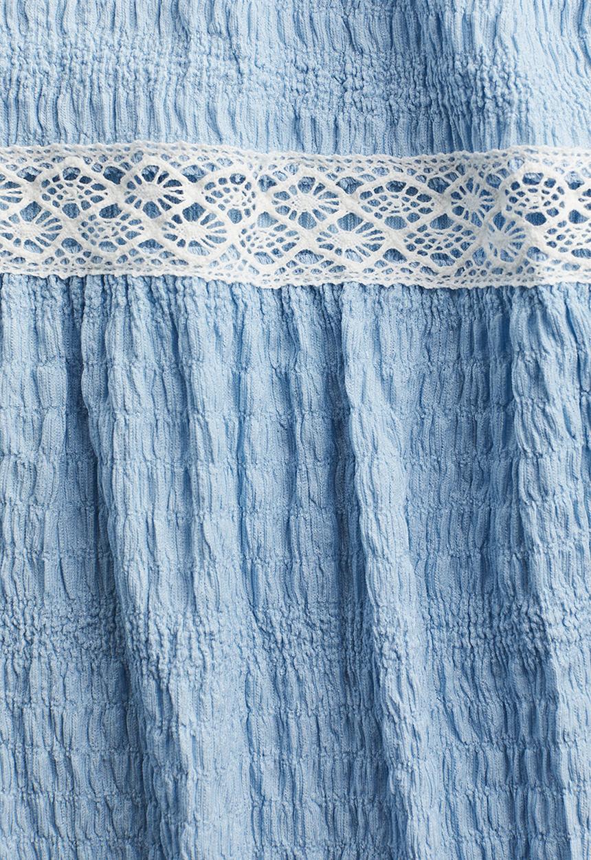H&M - Textured jersey top - light blue