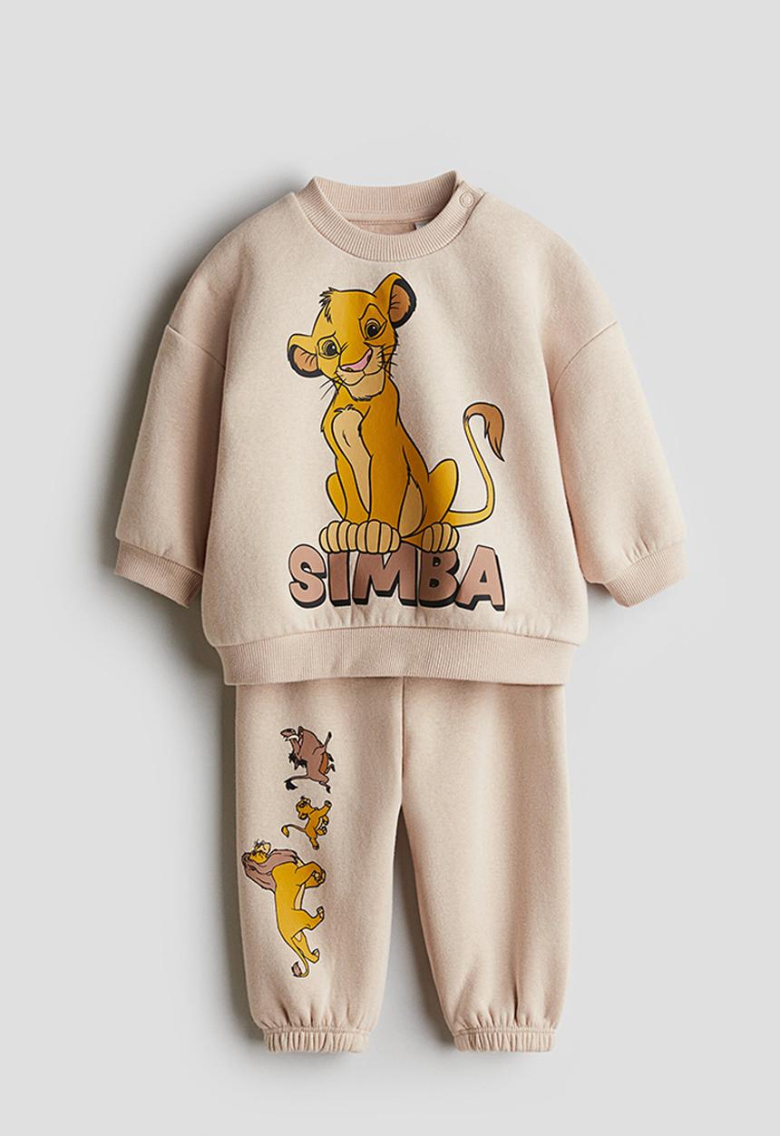 H&M - 2-Piece sweatshirt set - beige the lion king