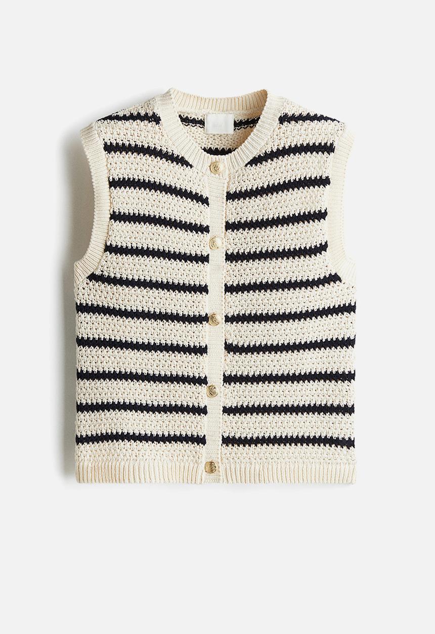 H&M - Button-front sweater vest - blue