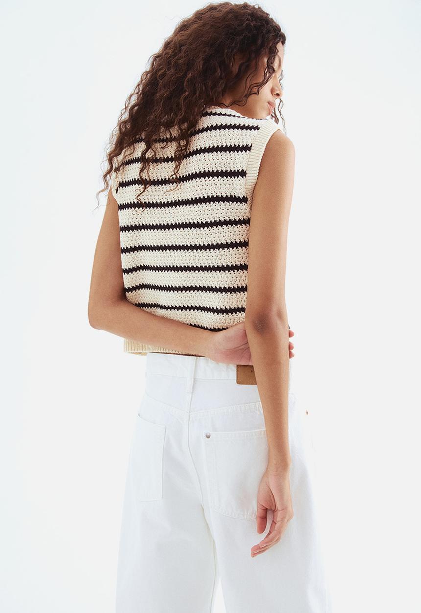 H&M - Button-front sweater vest - blue