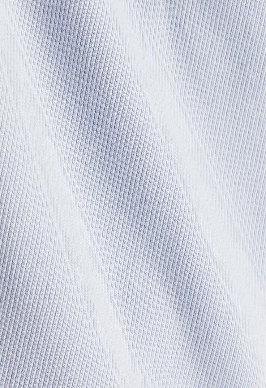 H&M - Ribbed boat-neck top - light blue 