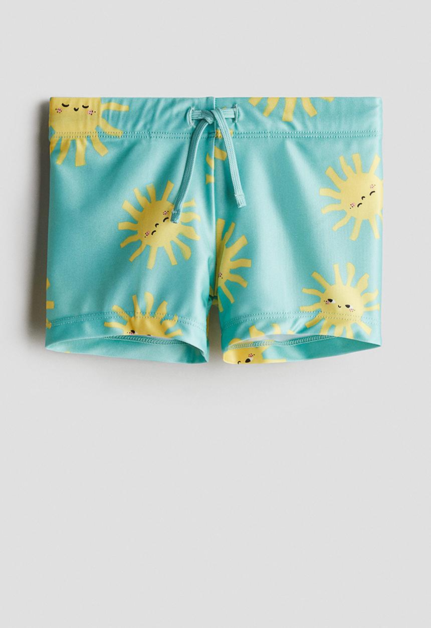 H&M - Printed swimming trunks - turquoise suns 