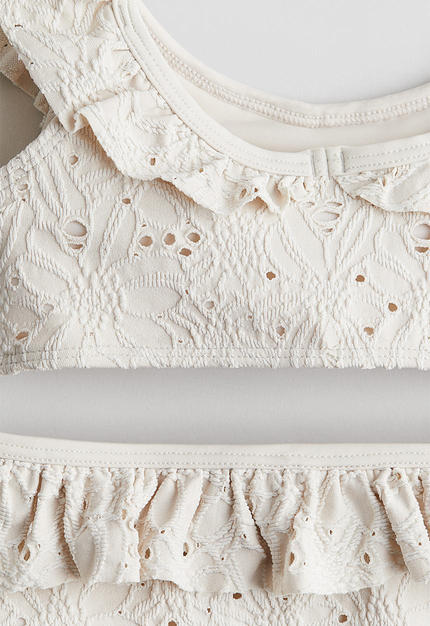 H&M - Flounce-trimmed bikini - light beige
