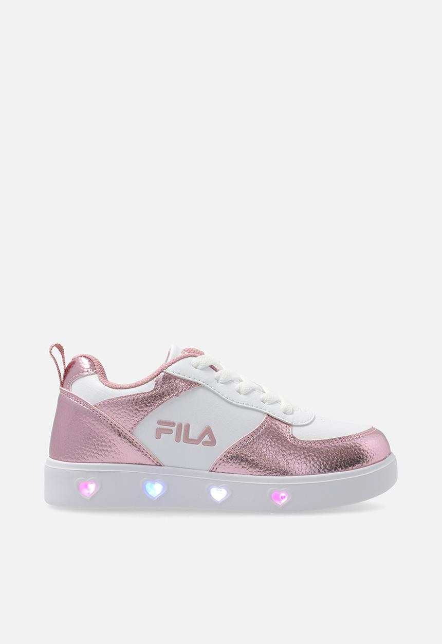 FILA - Lucia lights pre school - white/pink metallic