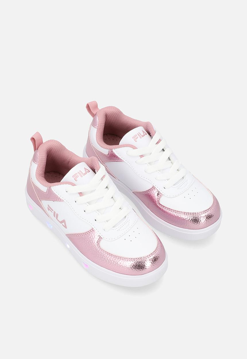 FILA - Lucia lights pre school - white/pink metallic