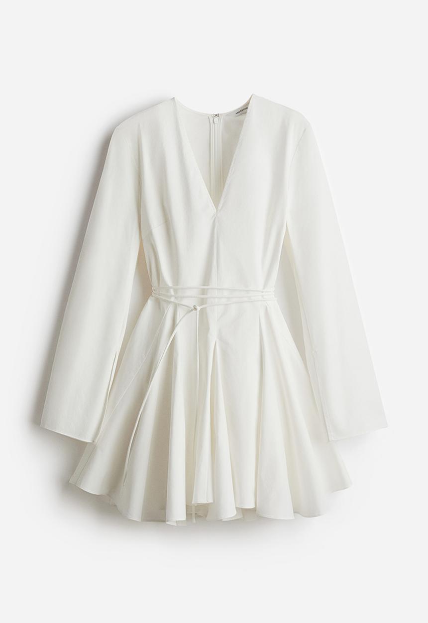 H&M - Flared-skirt dress - white