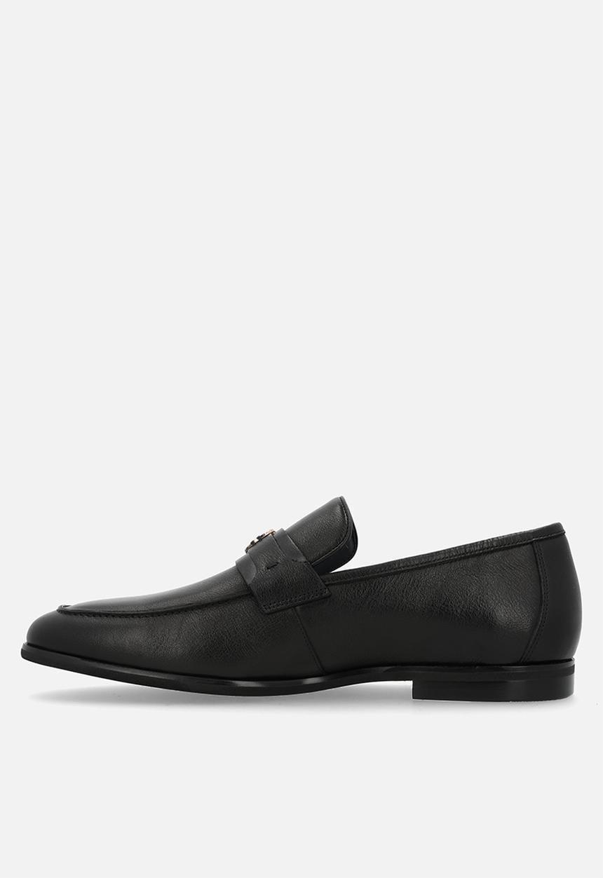 POLO - Circle trim penny loafer - black