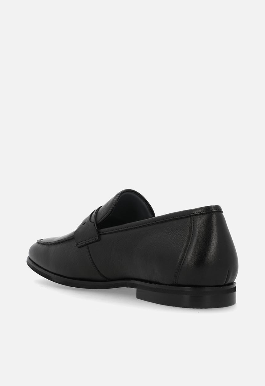 POLO - Circle trim penny loafer - black