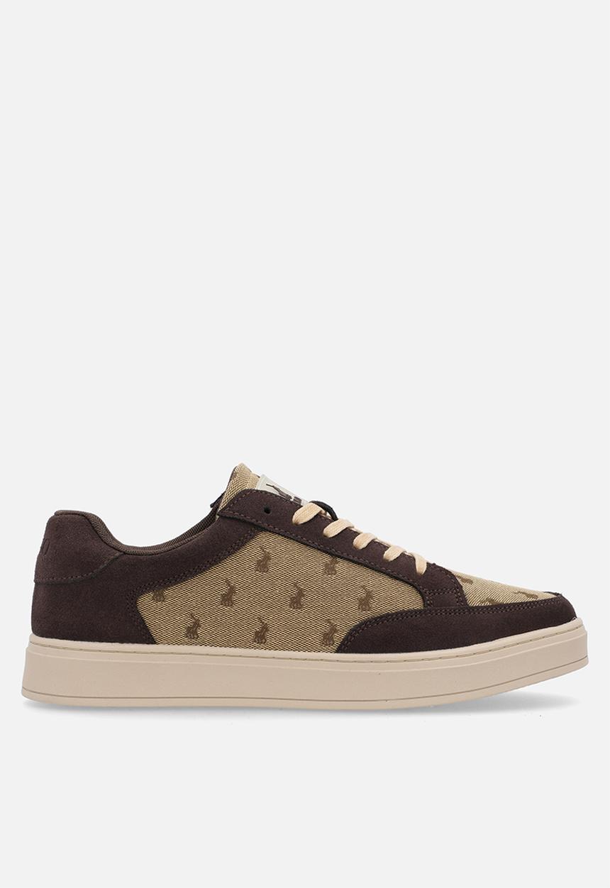 POLO - Colour block jacquard sneaker - stone & brown