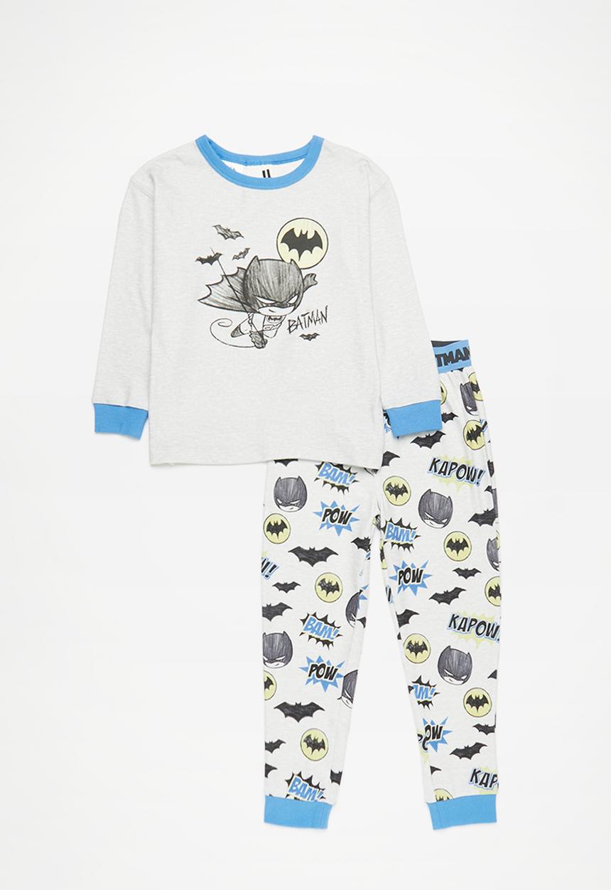 Cotton On - Chuck long sleeve pyjama set licensed - lcn wb cloud marle/batman cartoon