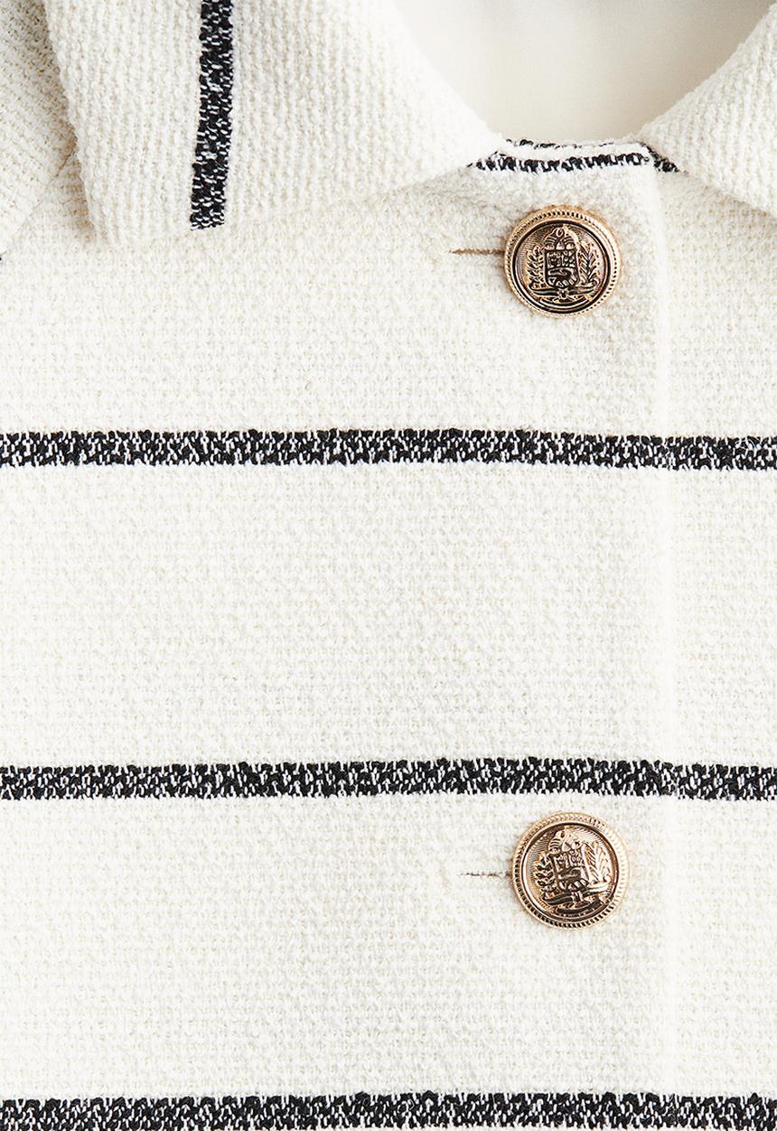 H&M - Short-sleeved jacket - white