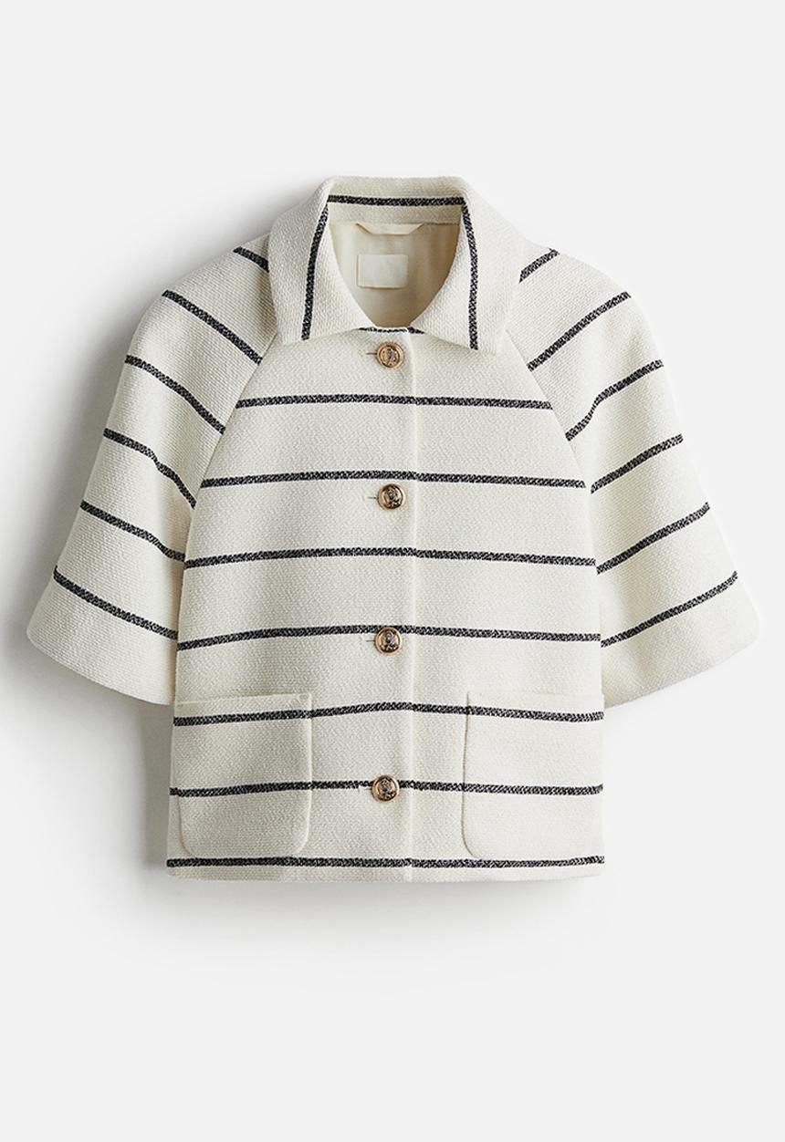 H&M - Short-sleeved jacket - white