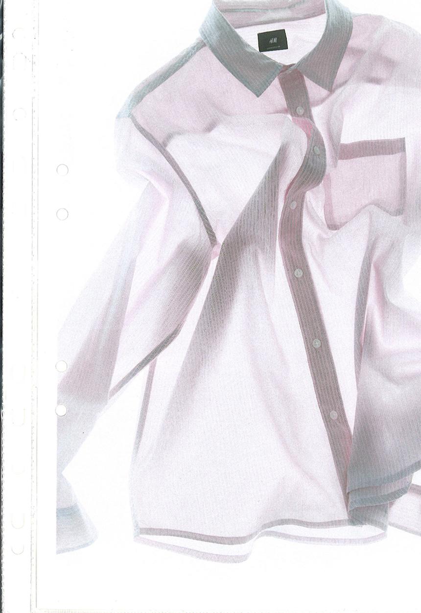 H&M - Oversized fit seersucker shirt - pink striped