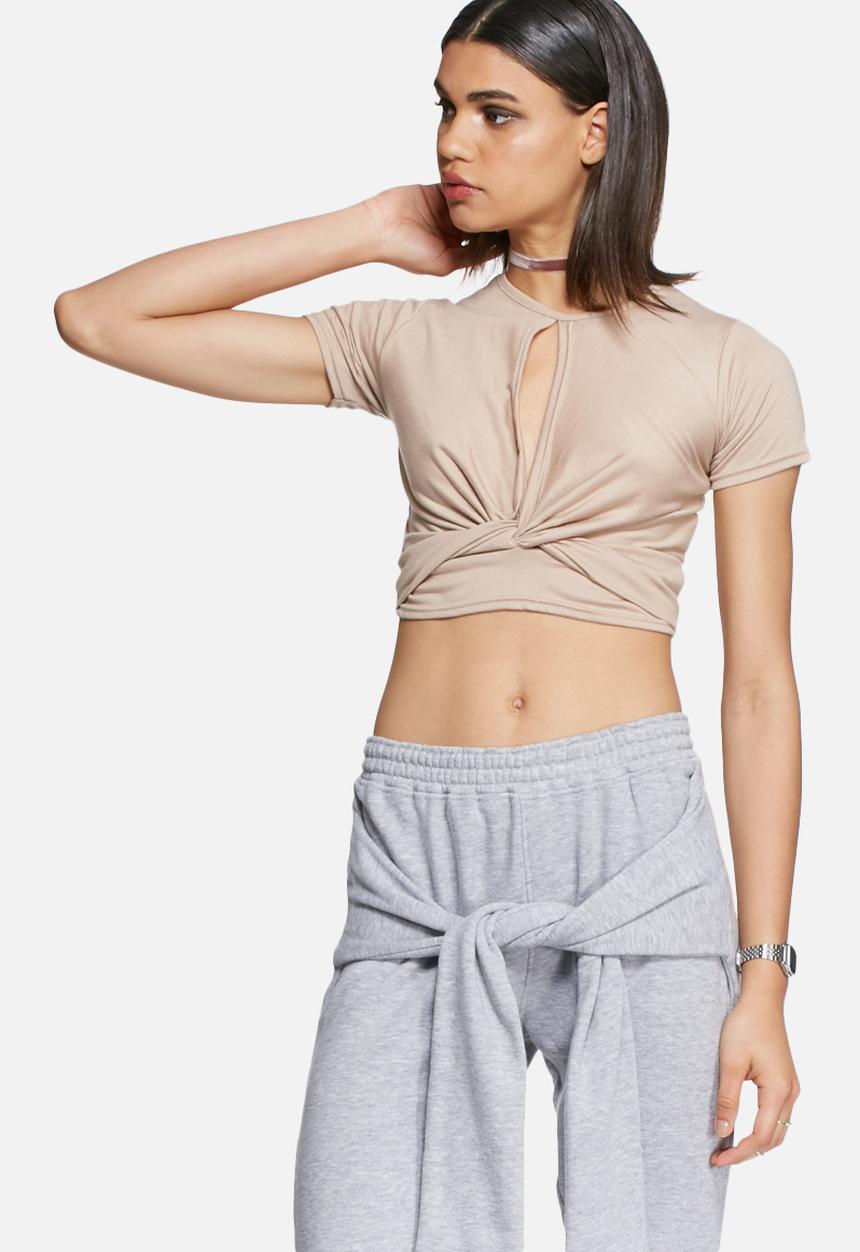 Daisy Street - Knot crop tee
