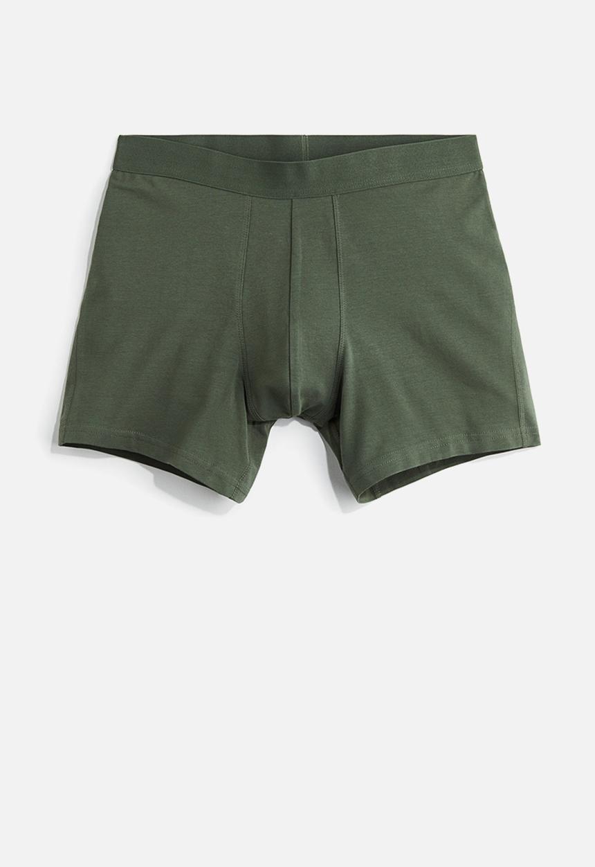 H&M - 3-pack mid trunks with lycra® - khaki green