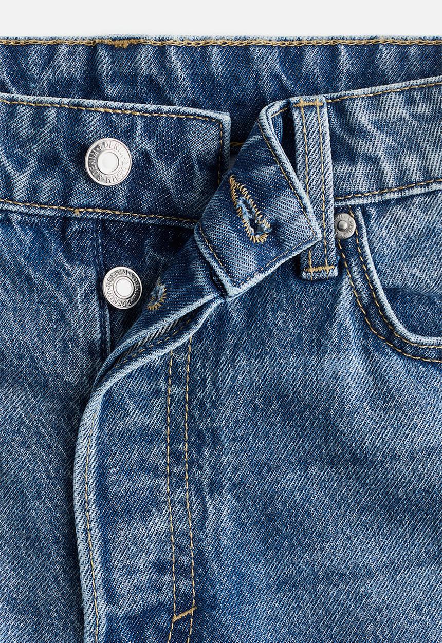 H&M - High knee denim shorts - denim blue