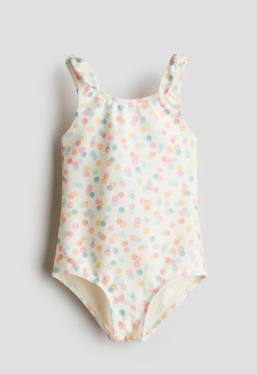 H&M - Printed swimsuit - cream spotted