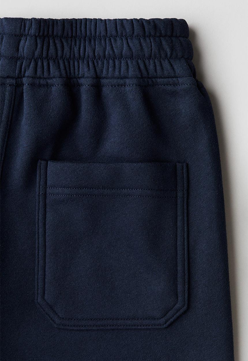 H&M - Brushed-inside cargo sweatshorts - navy blue