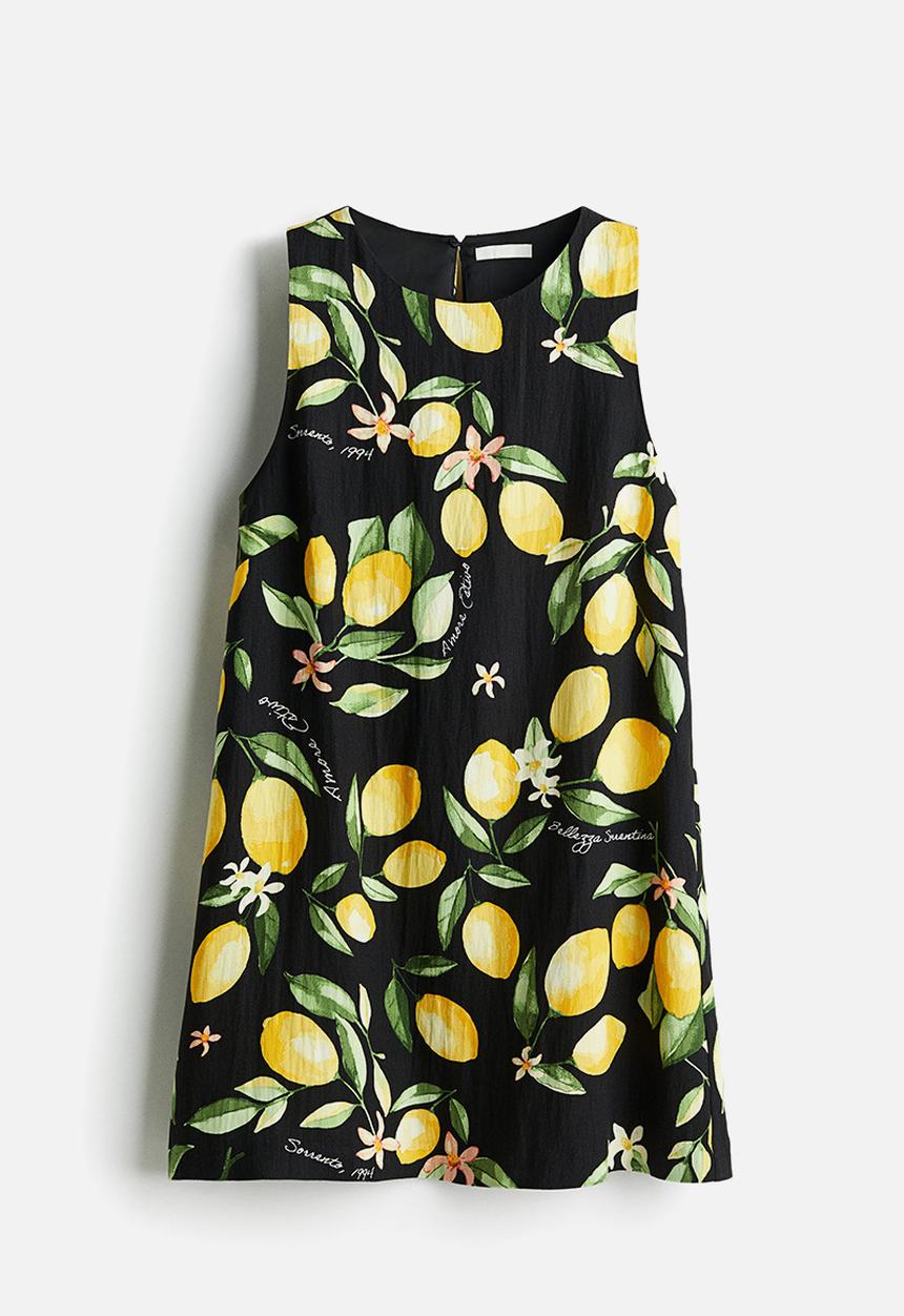 H&M - Shift dress - black lemons