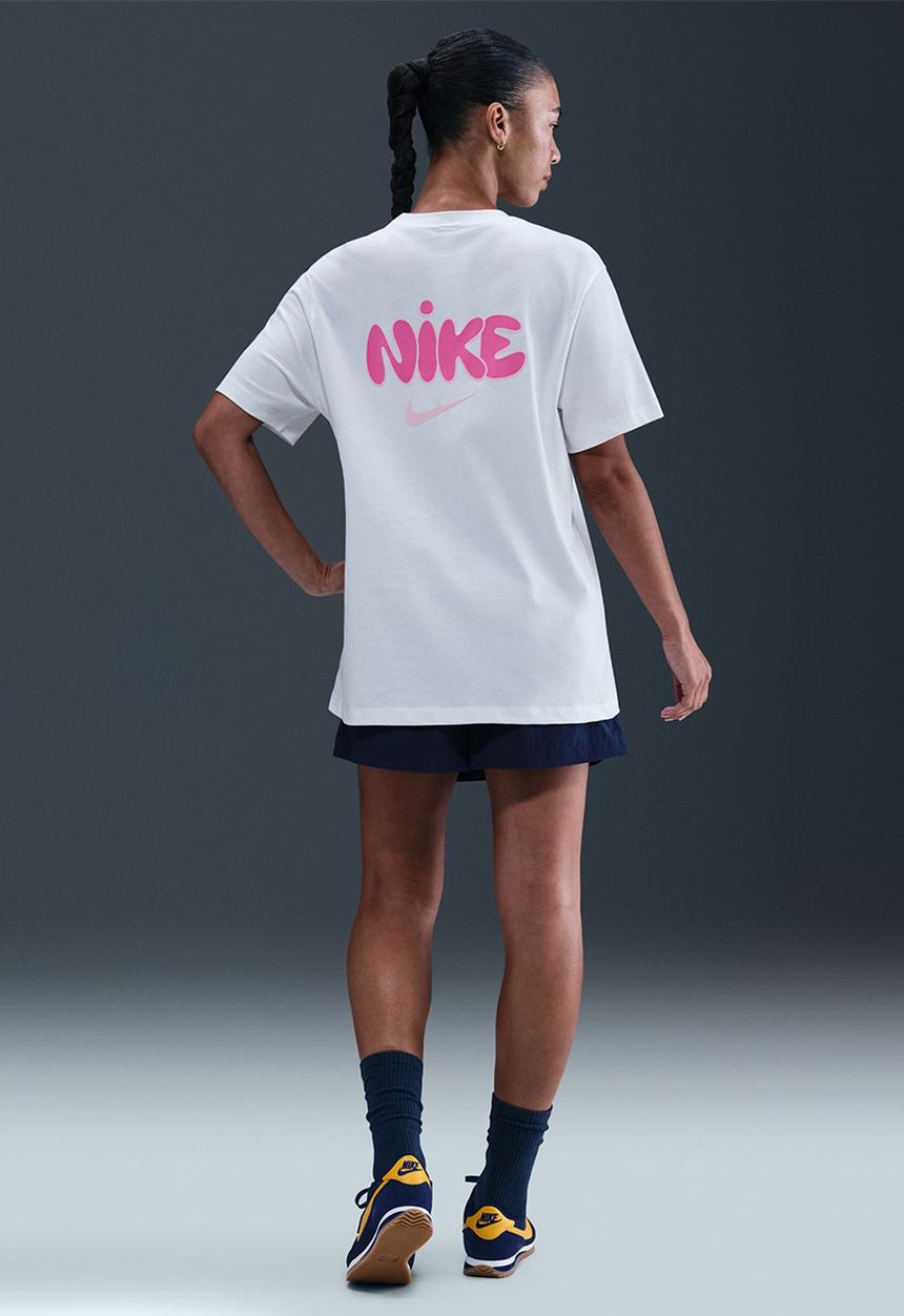Nike - W Nsw Classics Os Tee - White/Pink Foam