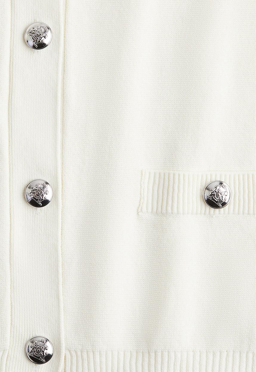 H&M - Fine-knit cardigan - white