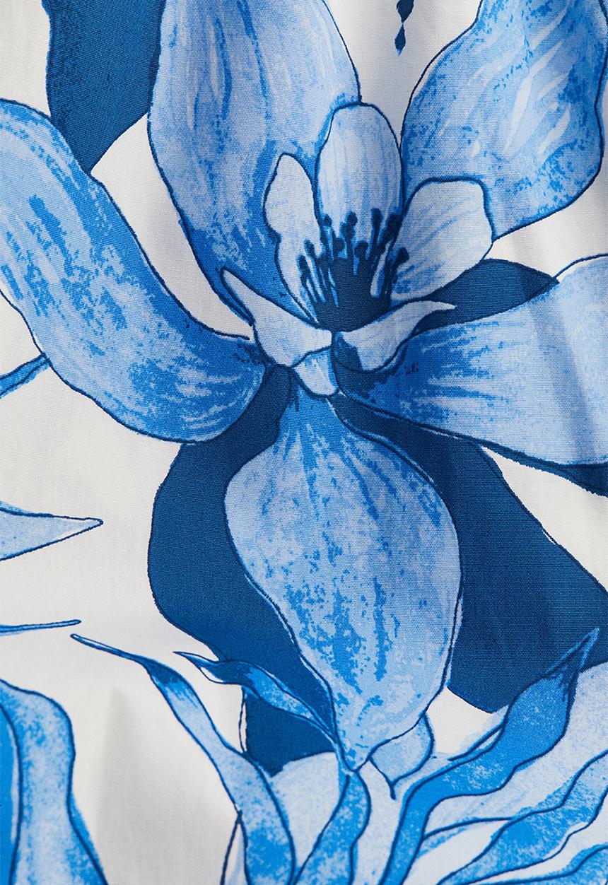 H&M - Strappy dress - white & blue patterned