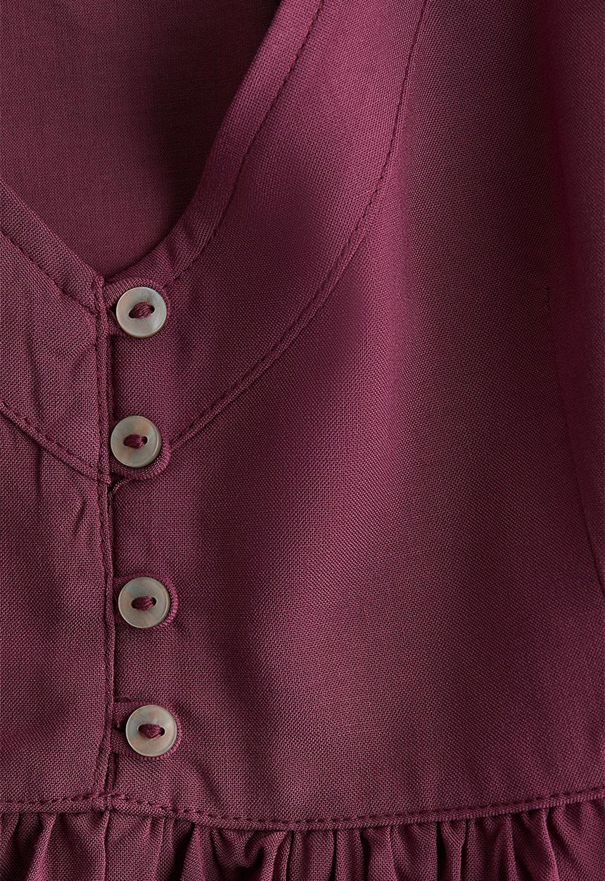 H&M - Peplum strappy top - dark pink