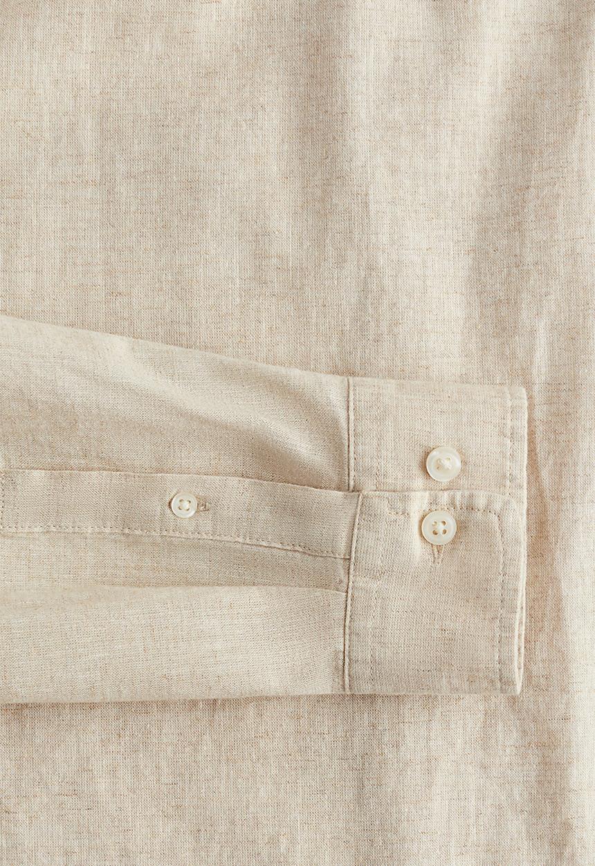 H&M - Regular fit linen-blend shirt - light beige