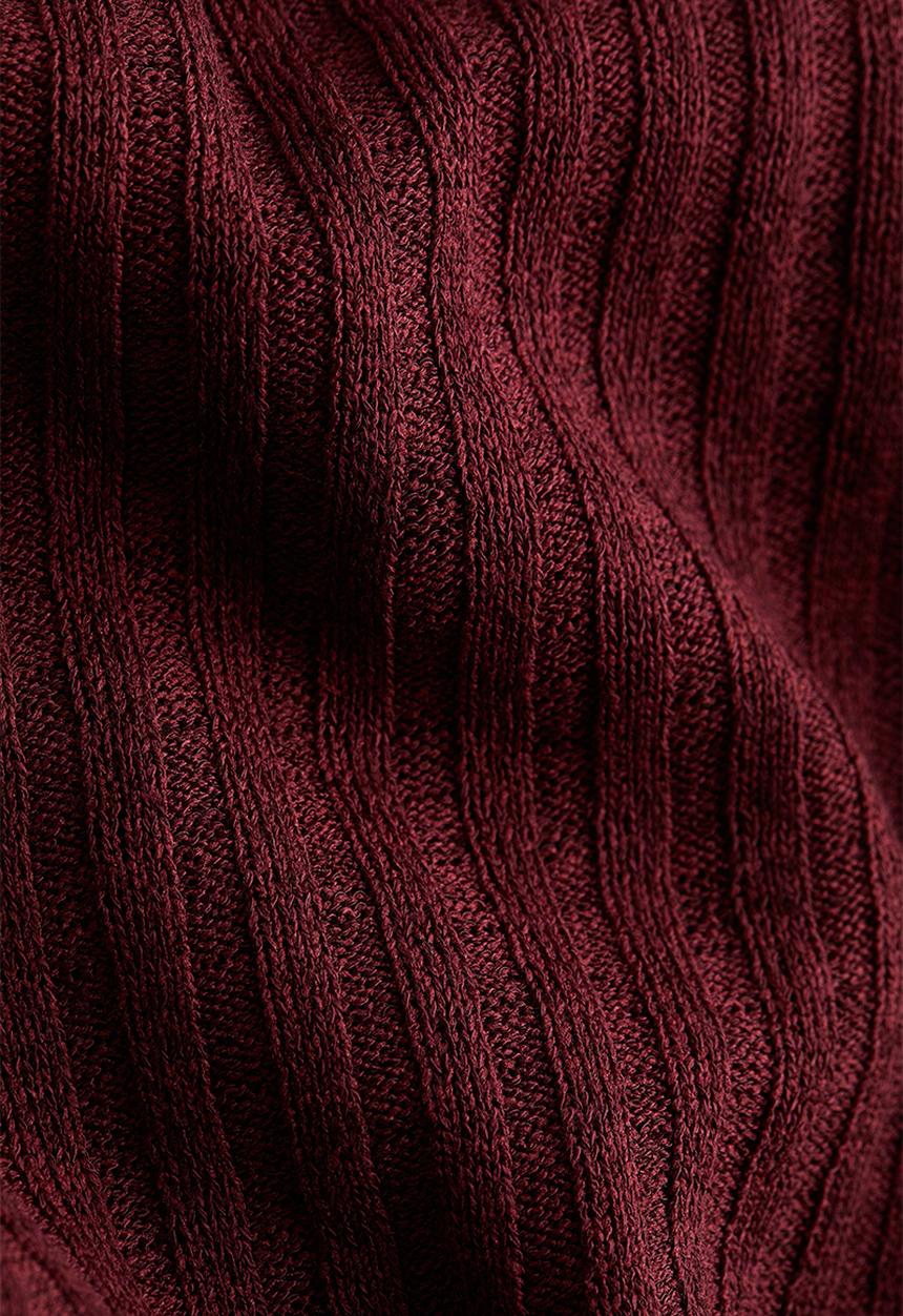 H&M - Rib-knit dress - burgundy