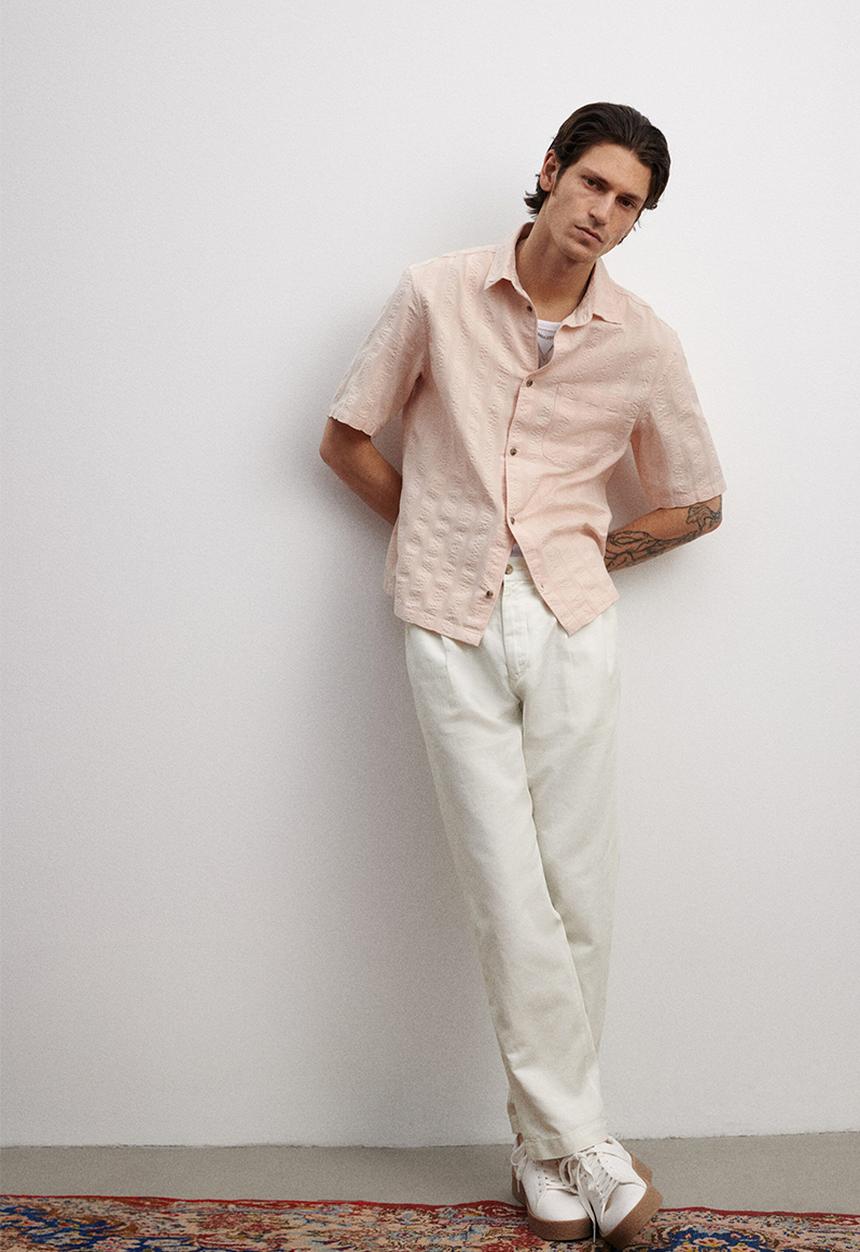H&M - Relaxed fit lyocell-blend trousers - white