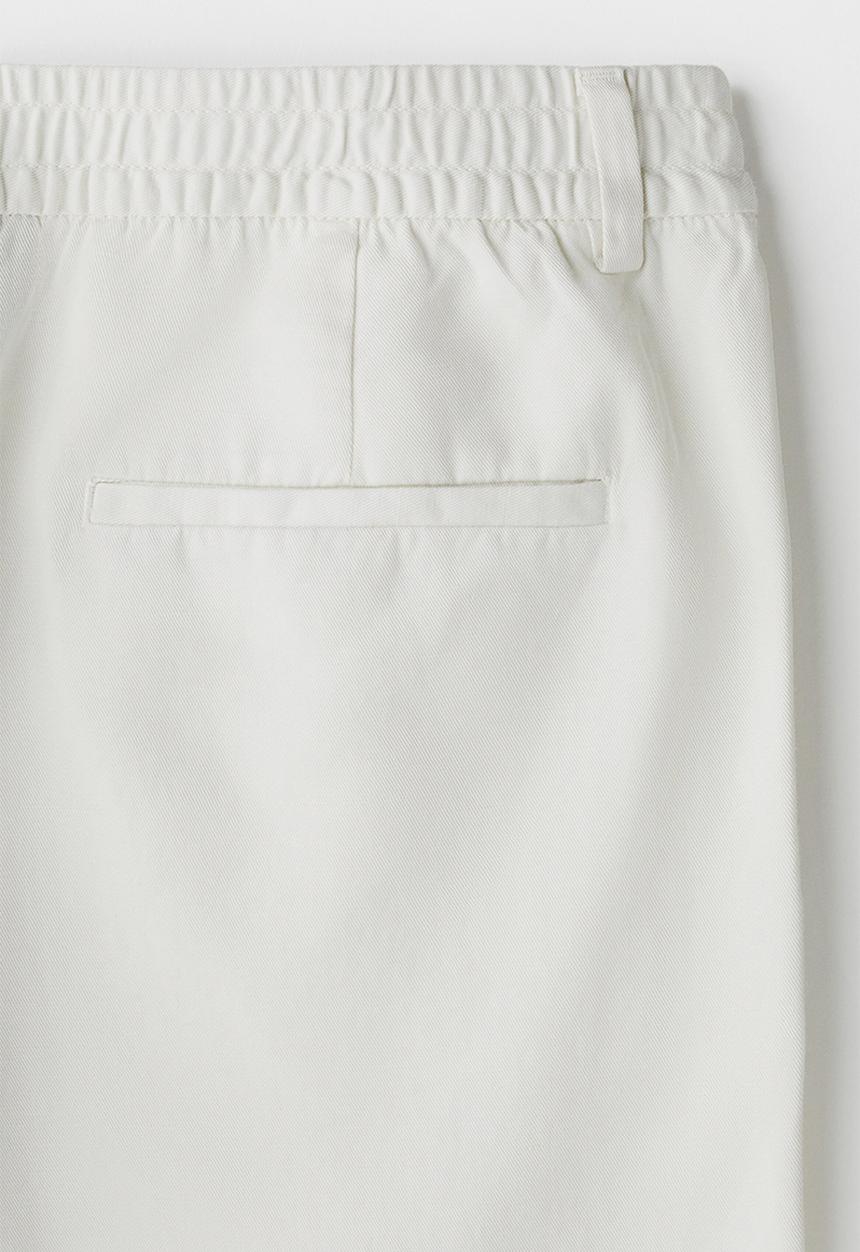 H&M - Relaxed fit lyocell-blend trousers - white