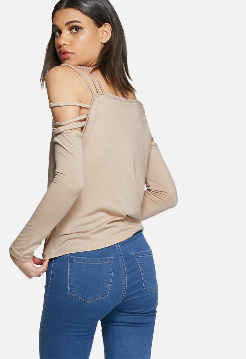 Daisy Street - Chanel cold shoulder strappy top