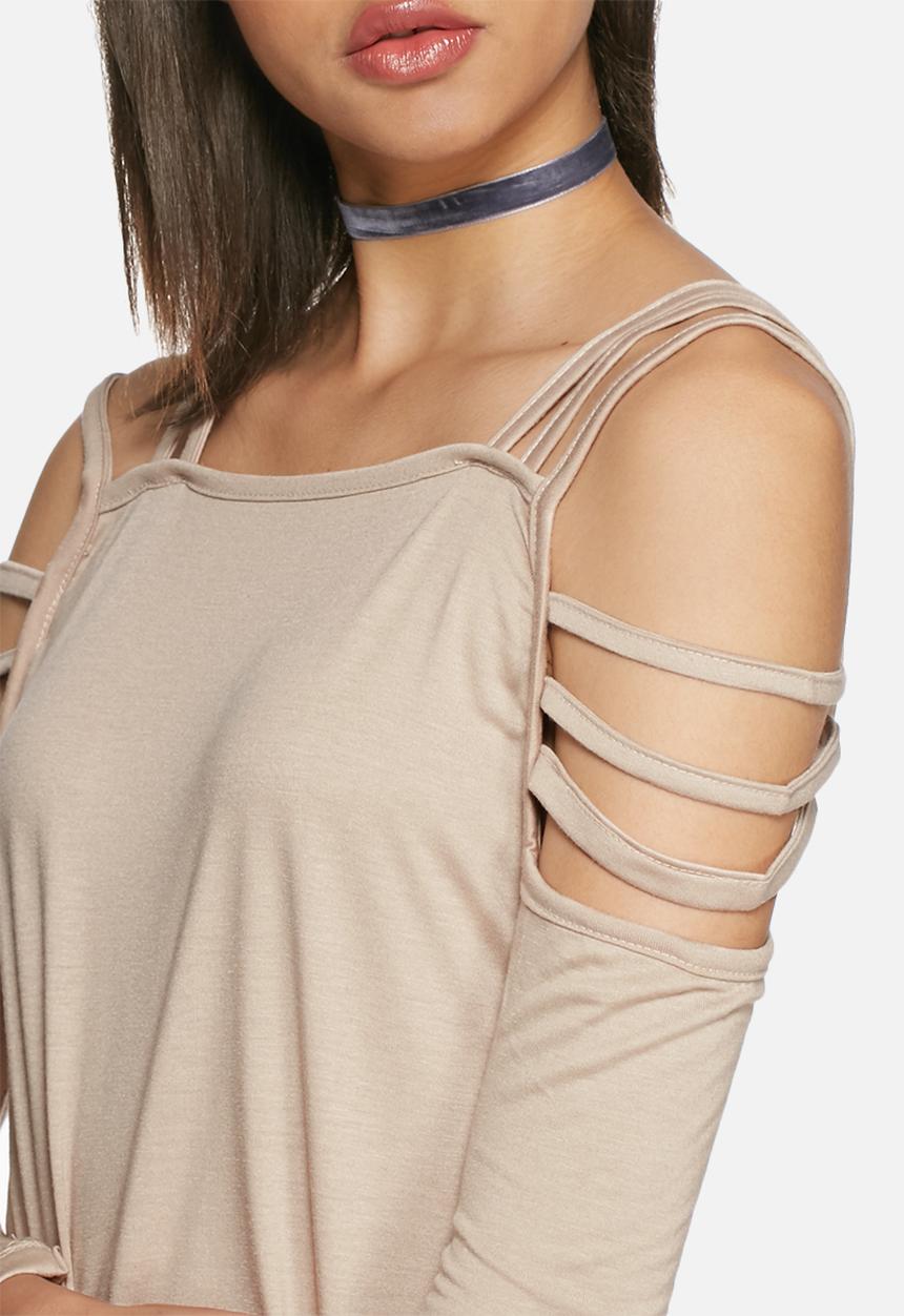 Daisy Street - Chanel cold shoulder strappy top