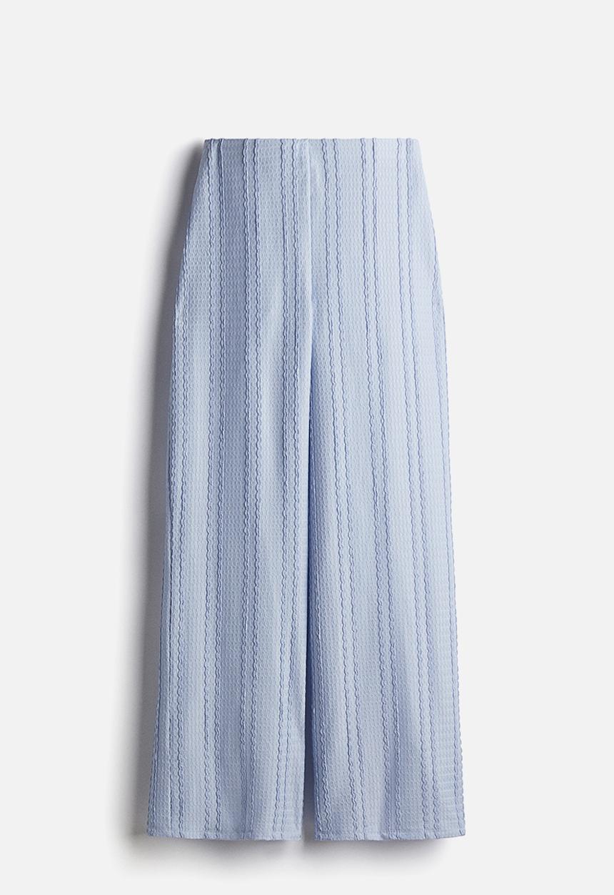 H&M - Lace jersey trousers - light blue