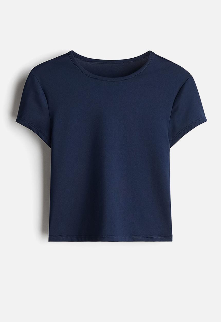 H&M - Fitted T-shirt - navy blue