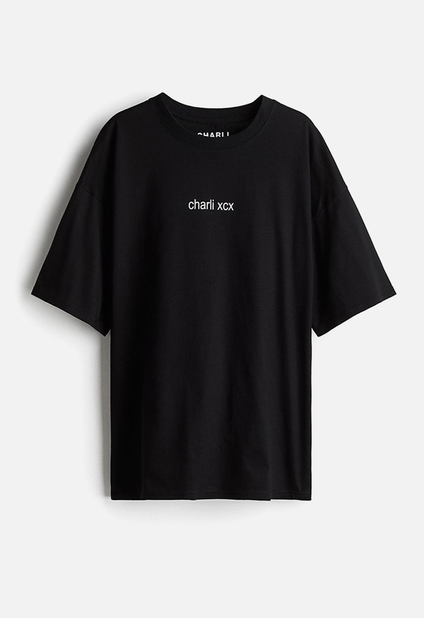 H&M - Oversized printed T-shirt - black charli xcx