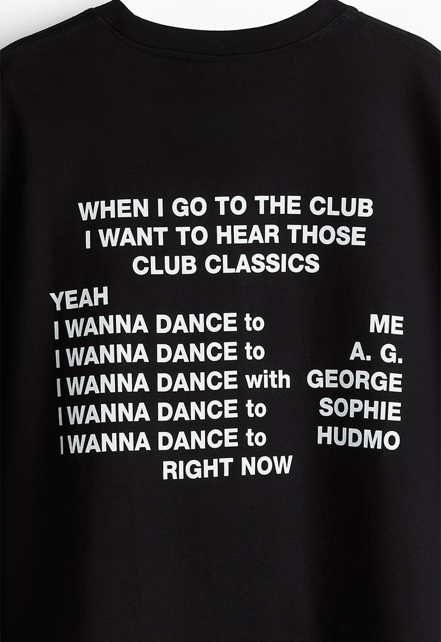 H&M - Oversized printed T-shirt - black charli xcx