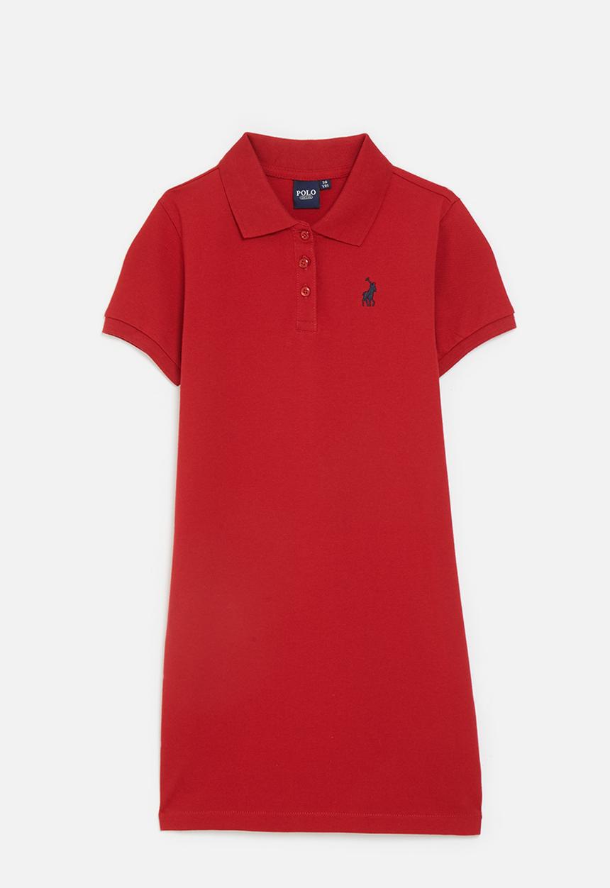POLO - Core girls dakota ss golfer dress - red
