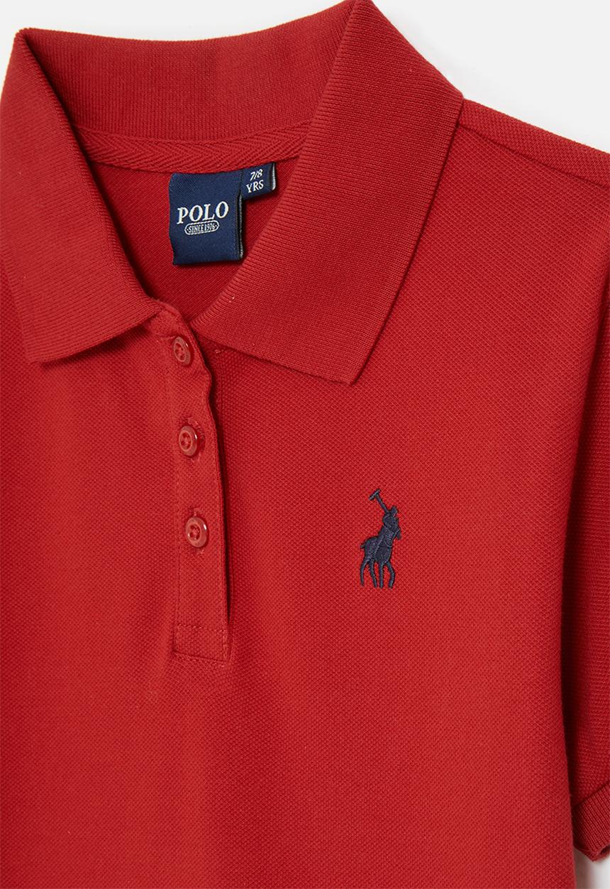 POLO - Core girls dakota ss golfer dress - red