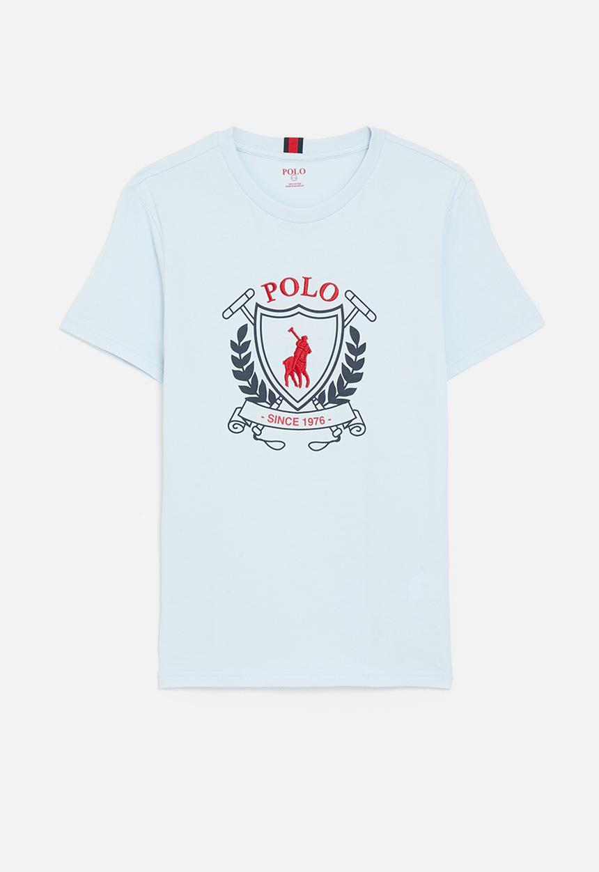 POLO - Boys cory crested ss tee - sky blue