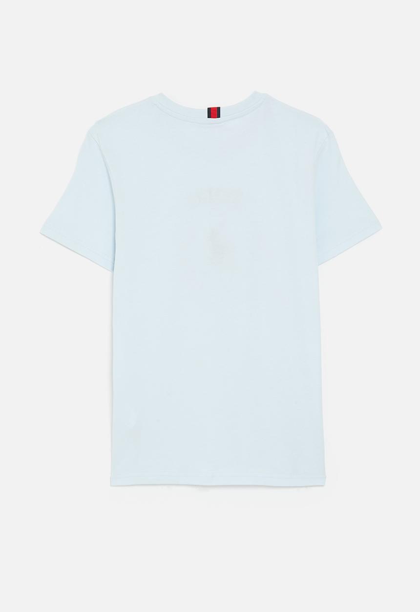 POLO - Boys cory crested ss tee - sky blue