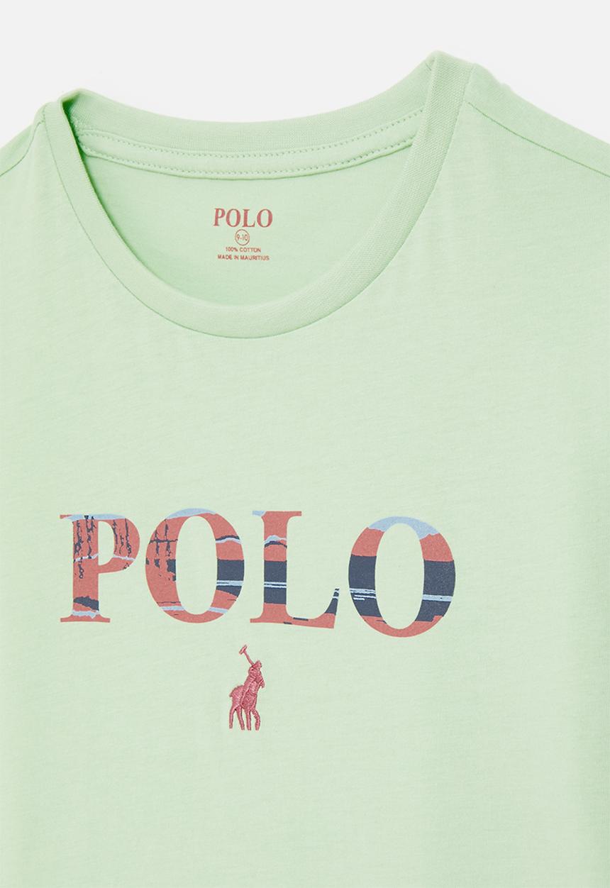 POLO - Girls bianca ss printed tee - sea green