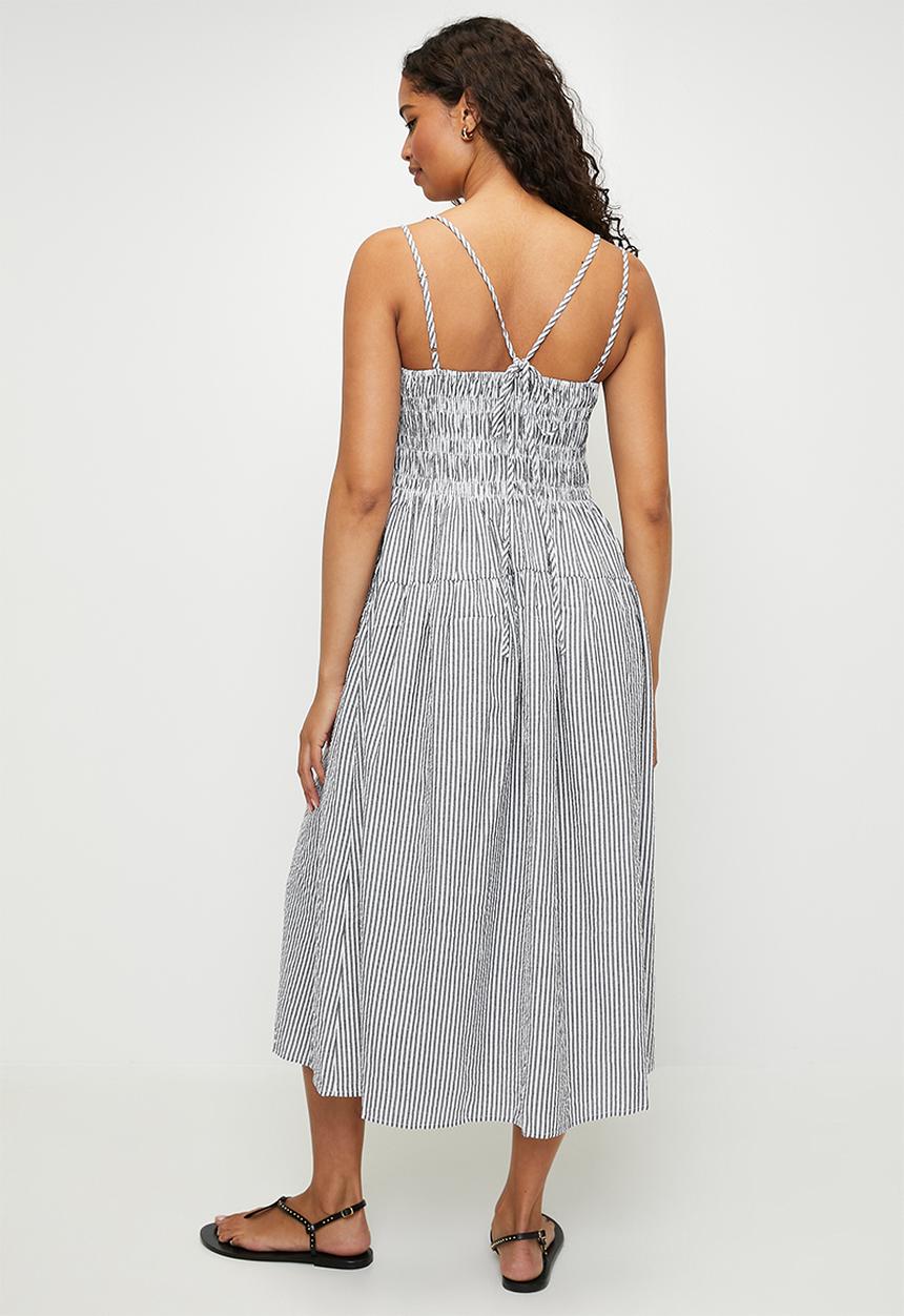 MILLA - Grey stripe sundress - grey stripe