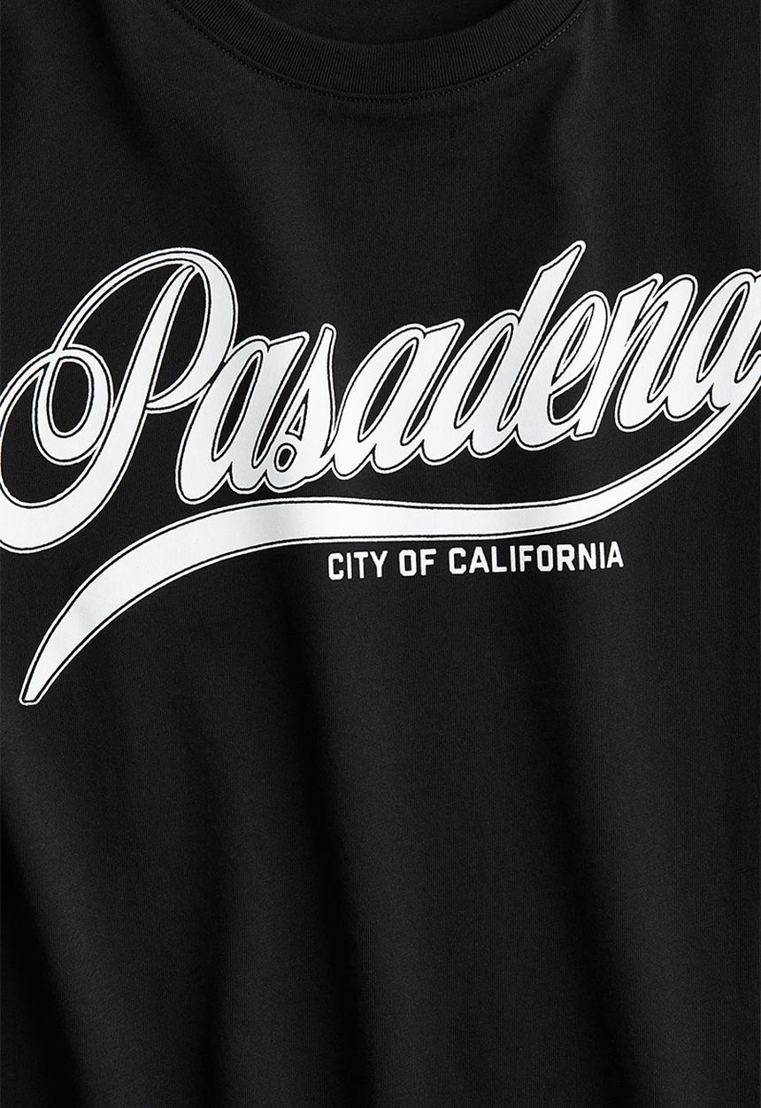 H&M - Printed t-shirt - black/pasadena