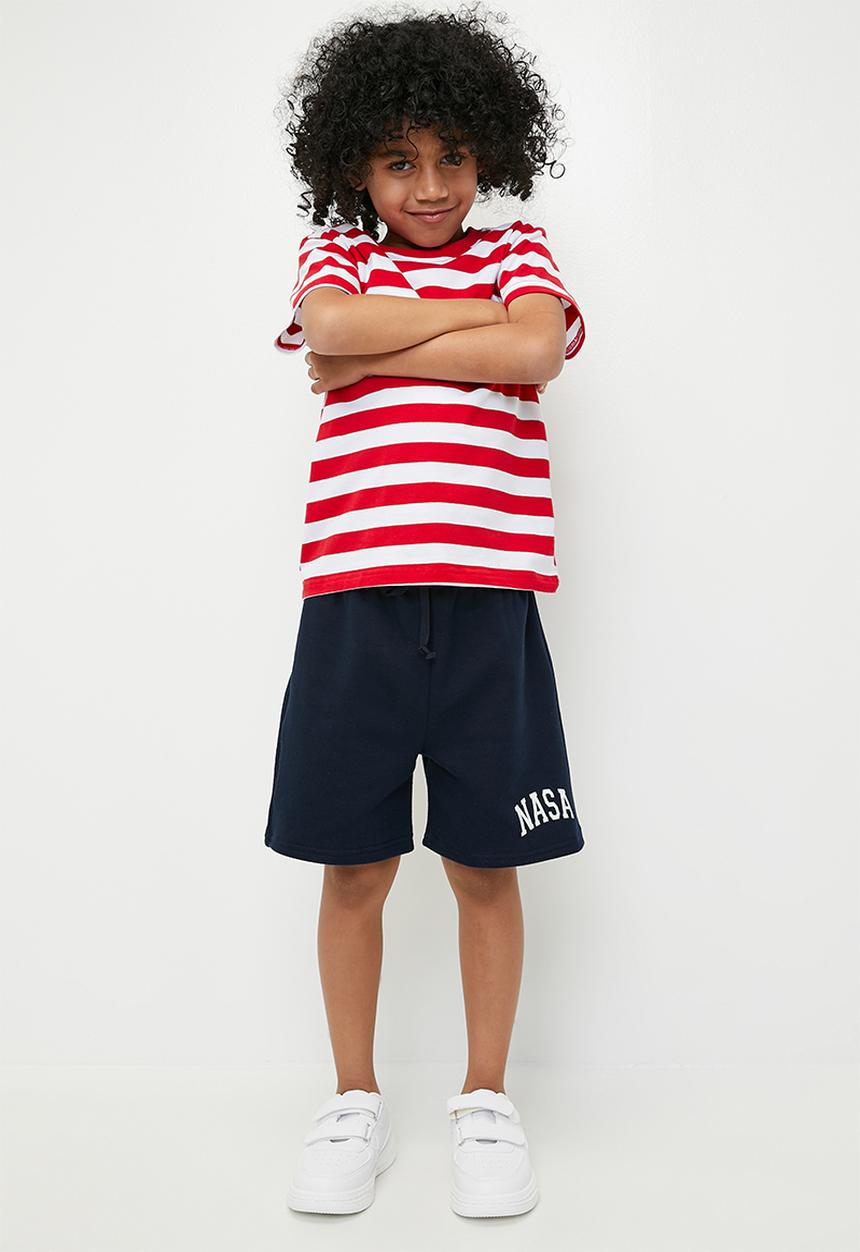 Pop Candy - Nasa shorts - navy blue & white