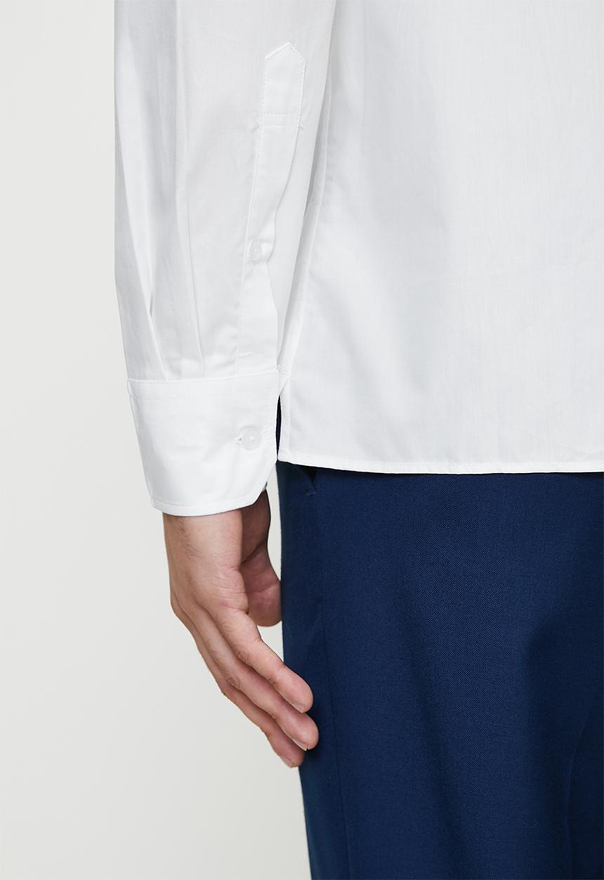 POLO - Fulu  pjc poplin long sleeve shirt - white