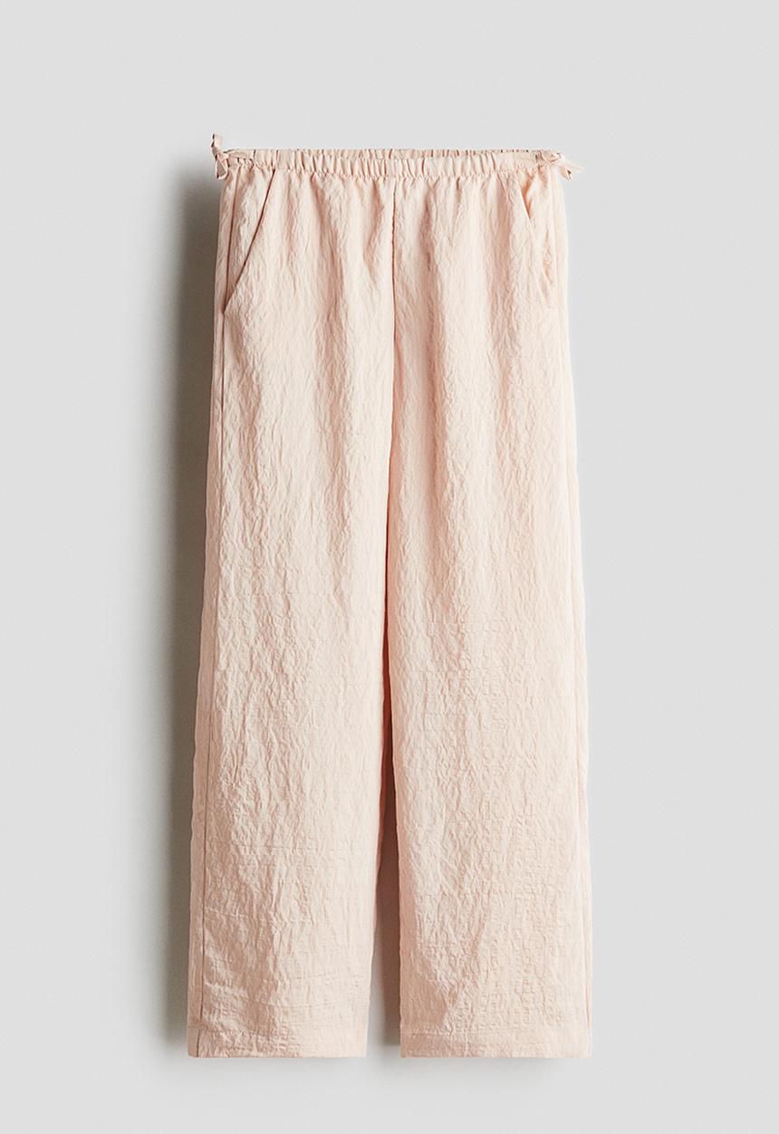 H&M - Tie-detail trousers - light peach