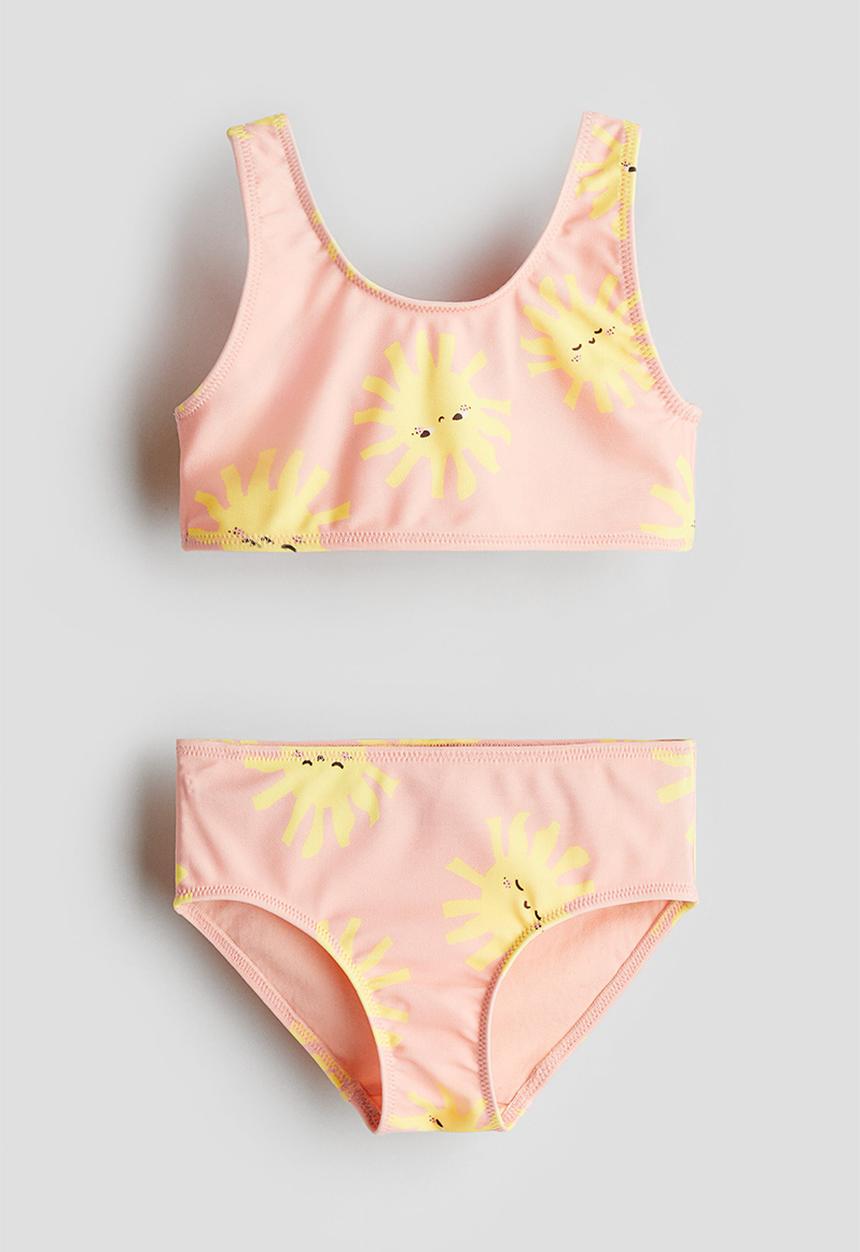 H&M - Printed bikini - peach/suns