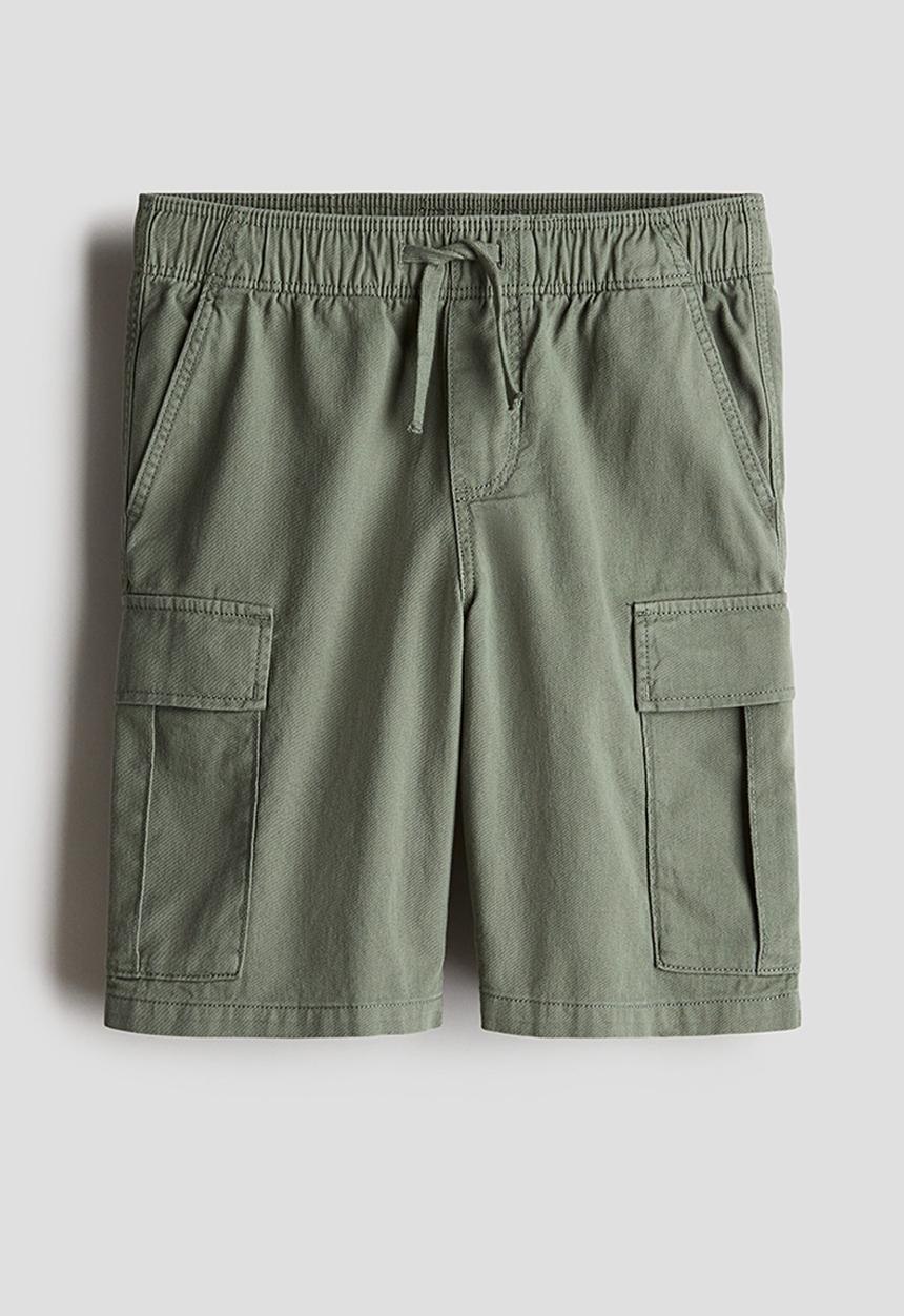 H&M - Cargo twill shorts - khaki green